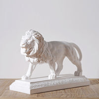 Sculpture décorative / Lion blanc, Noir